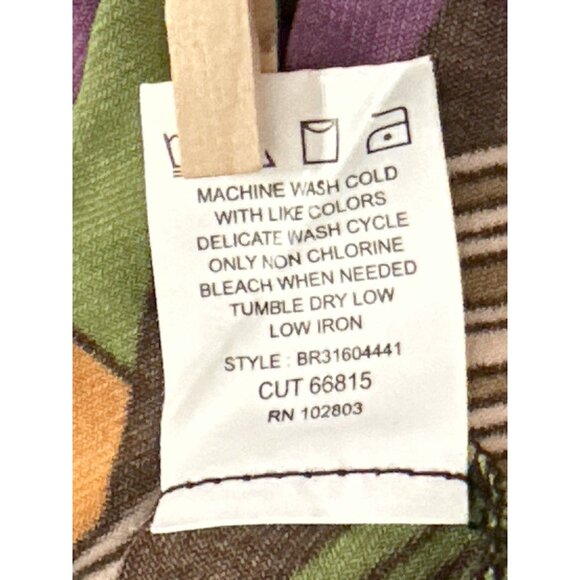 Briggs New York Vintage Inspired Geometric Flare Skirt Abstract Midi Style Sz M - Picture 10 of 12